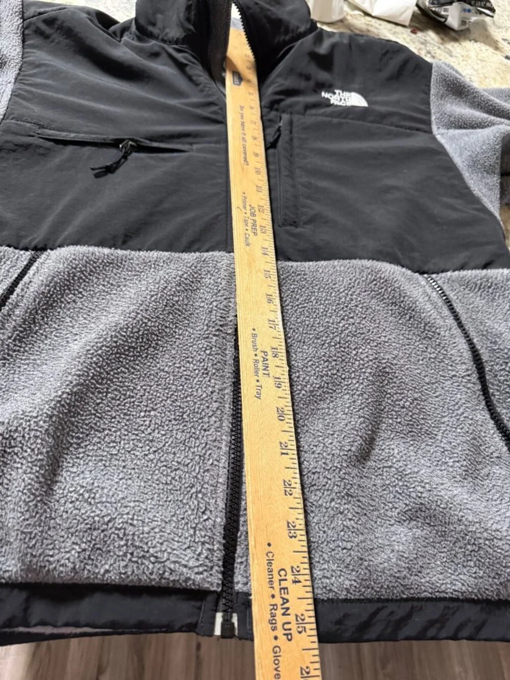 Vintage The North Face Denali Fleece Jacket Men M Full Zip Pockets Gray Polartec
